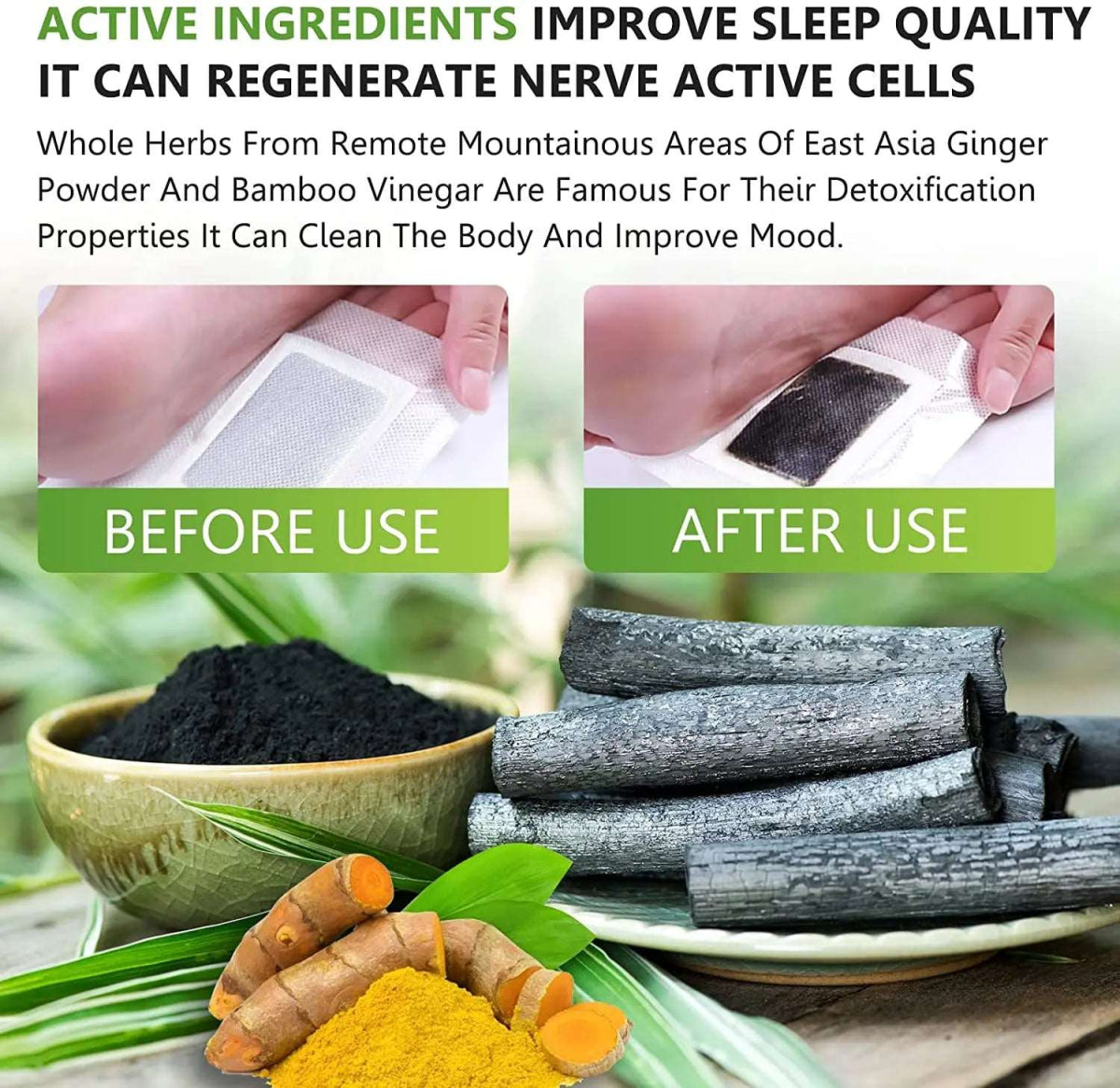 Natural Bamboo/Ginger Detox Foot Patches - Ronnyessentials